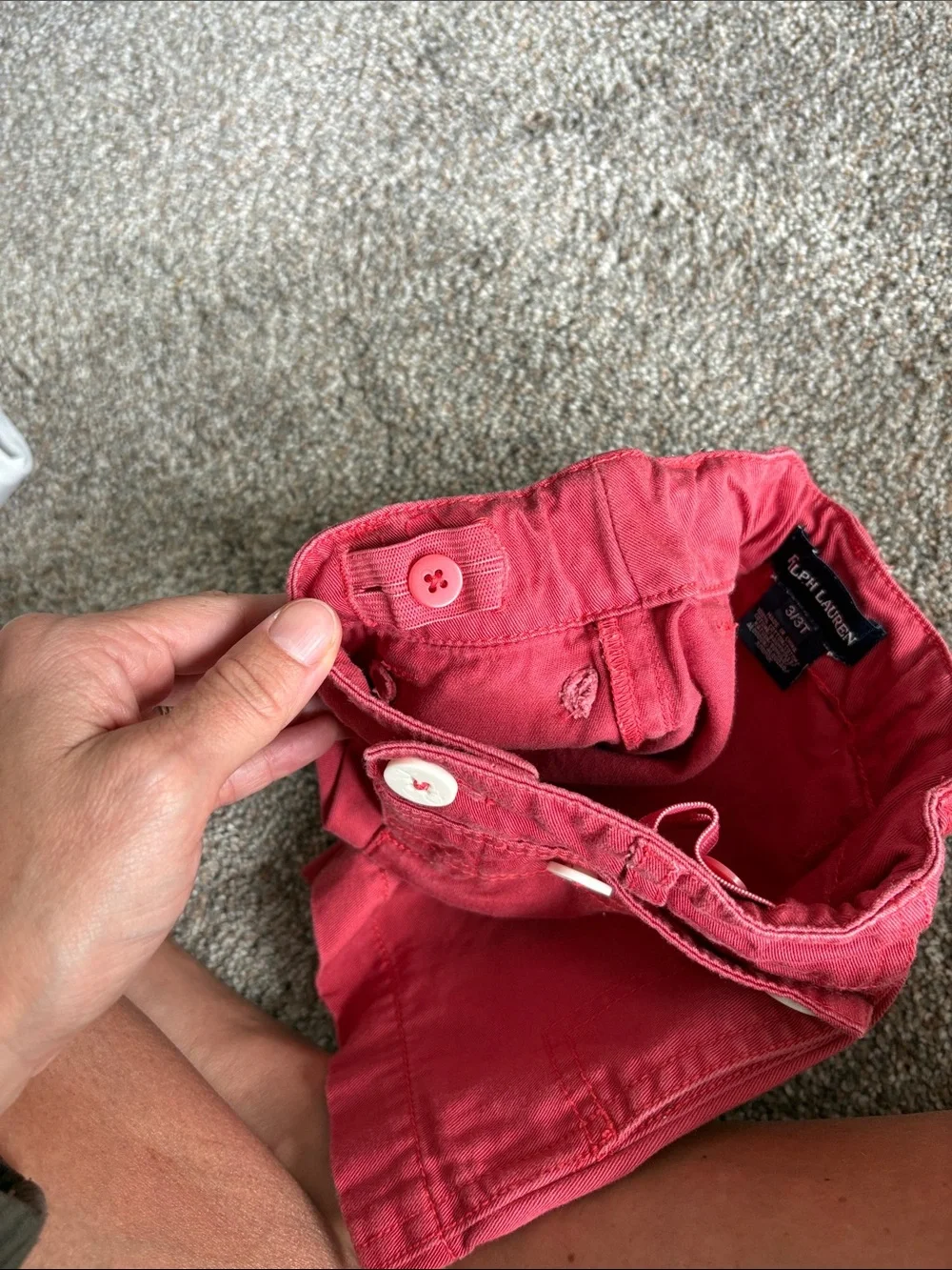 Ralph Lauren Coral Red Girls' Shorts